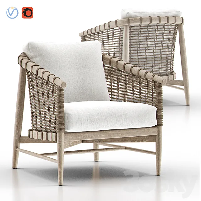 MELROSE Lounge Chair 3D Model MELROSE Lounge Chair 3D Model