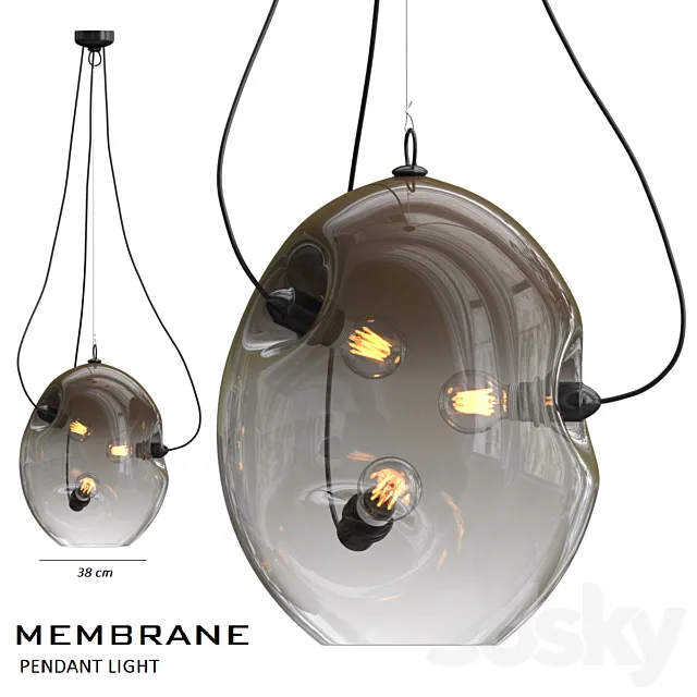 Membrane chandelier 3DModel Membrane chandelier 3DModel