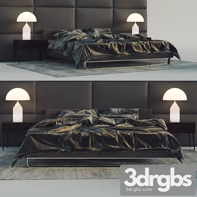 Men Black Bed 3D Model Download