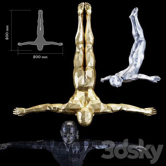 Men – Sculpture 3D Model Men – Sculpture 3D Model