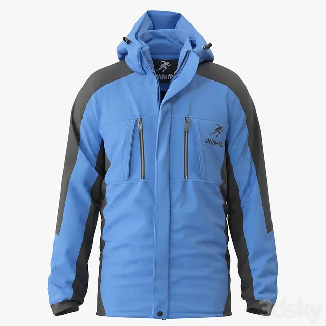 Men Waterproof Mountain Jacket 3D Model Men Waterproof Mountain Jacket 3D Model