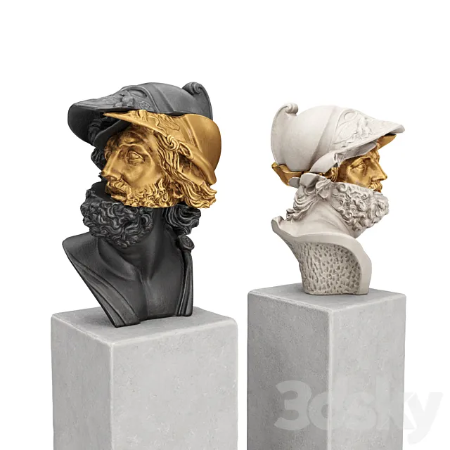 Menelaus golden slice sculpture 3D Model