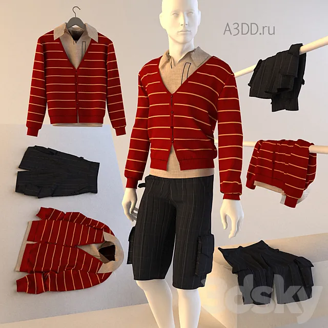 Men’s clothing set 3DModel