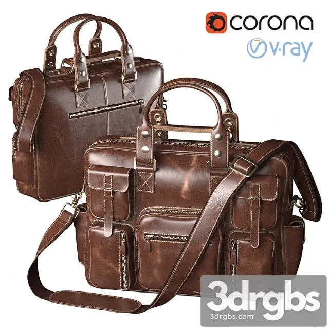 Men’s leather bag silo 3D Model Download