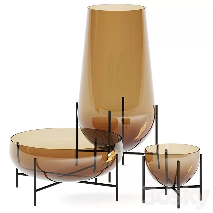 Menu Echasse Vase Bowl 3D Model Free Download