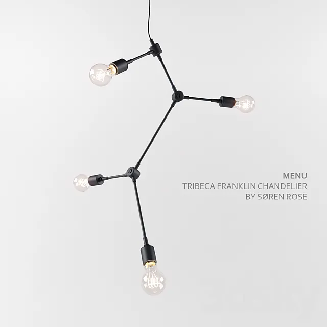 Menu Tribeca Franklin Chandelier 3D Model Menu Tribeca Franklin Chandelier 3D Model