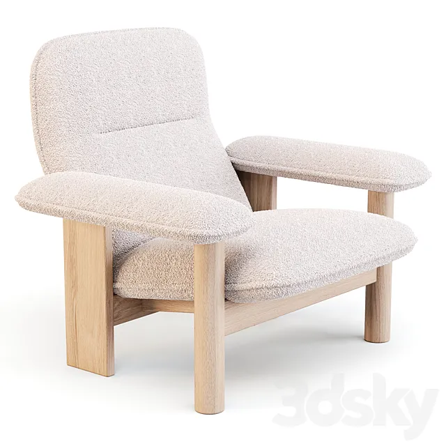 MenuSpace: Brasilia – Lounge Chair 3D Model