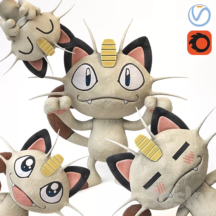 Meowth 3D Model