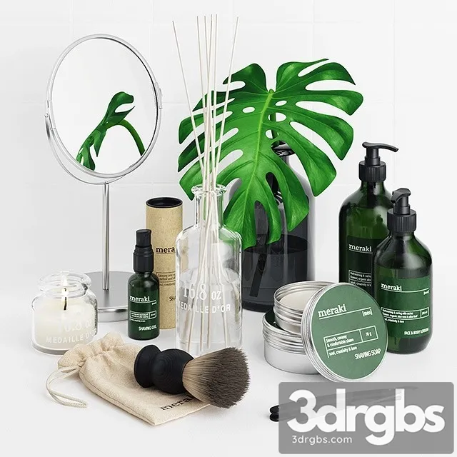 Meraki Shaving Set 3D Model Download Meraki Shaving Set 3D Model Download