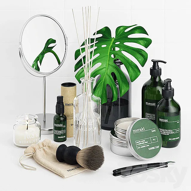 Meraki Shaving Set  3D Model