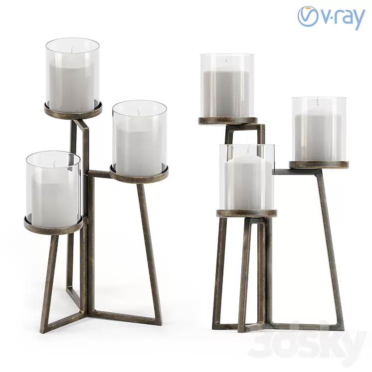 Mercana Tristan Candle Holder 3D Model Mercana Tristan Candle Holder 3D Model