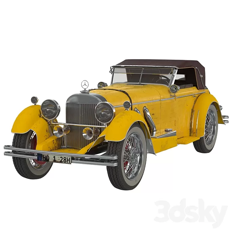 Mercedes 1928 3D Model Free Download