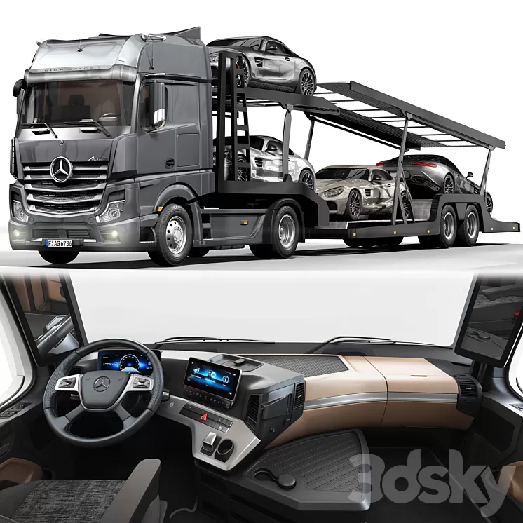 Mercedes actros 3D Model Free Download