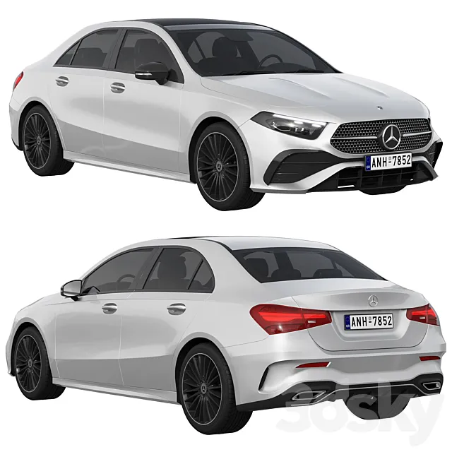 Mercedes-Benz A-Class Sedan AMG 2023 3D Model