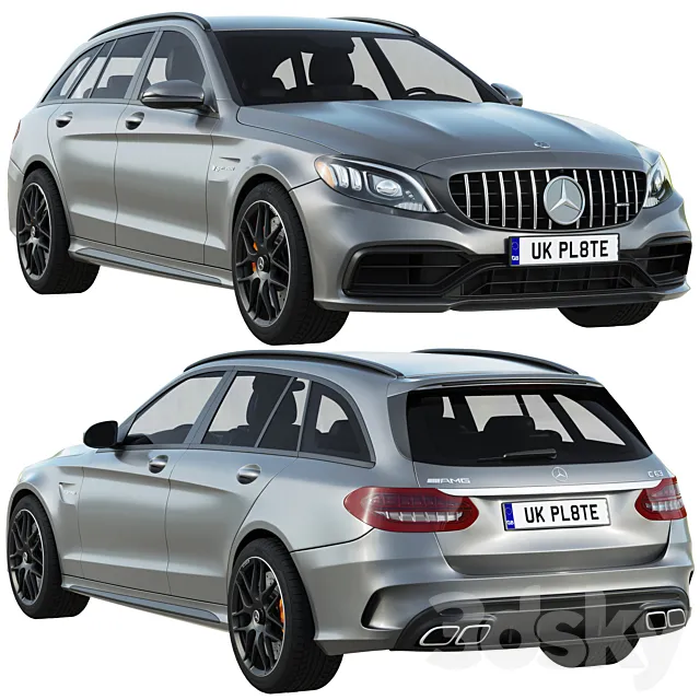 Mercedes Benz AMG C63 Estate 3D Model