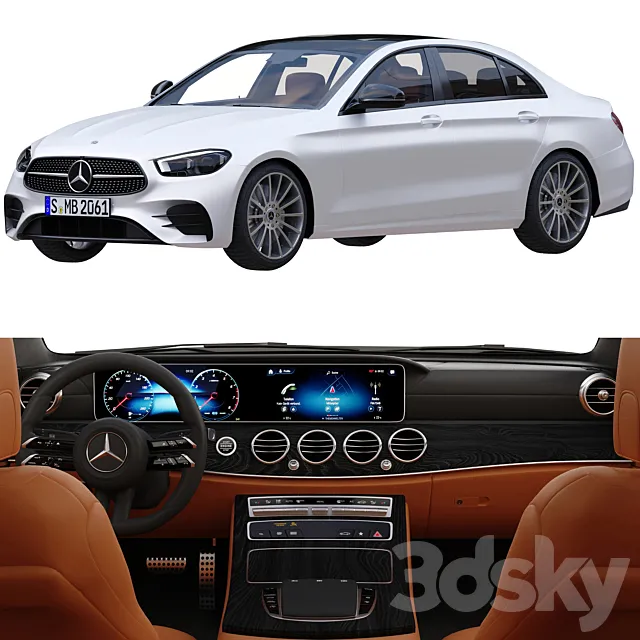Mercedes Benz E Class AMG line 2021 3D Model