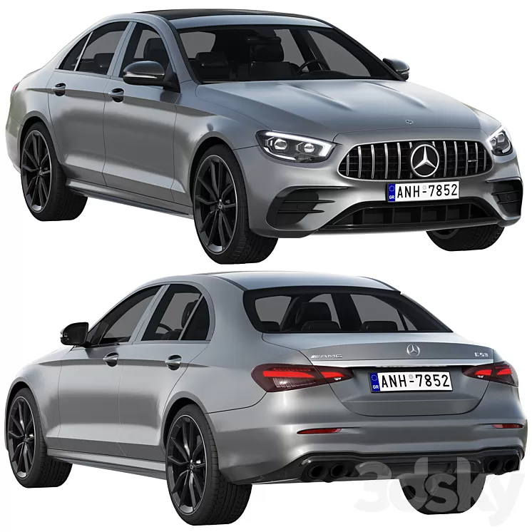Mercedes-Benz E53 AMG sedan 2021 3D Model Free Download