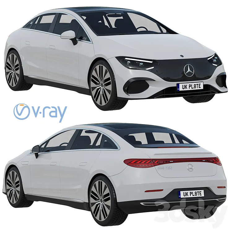 Mercedes-Benz EQE 2022 3D Model Free Download
