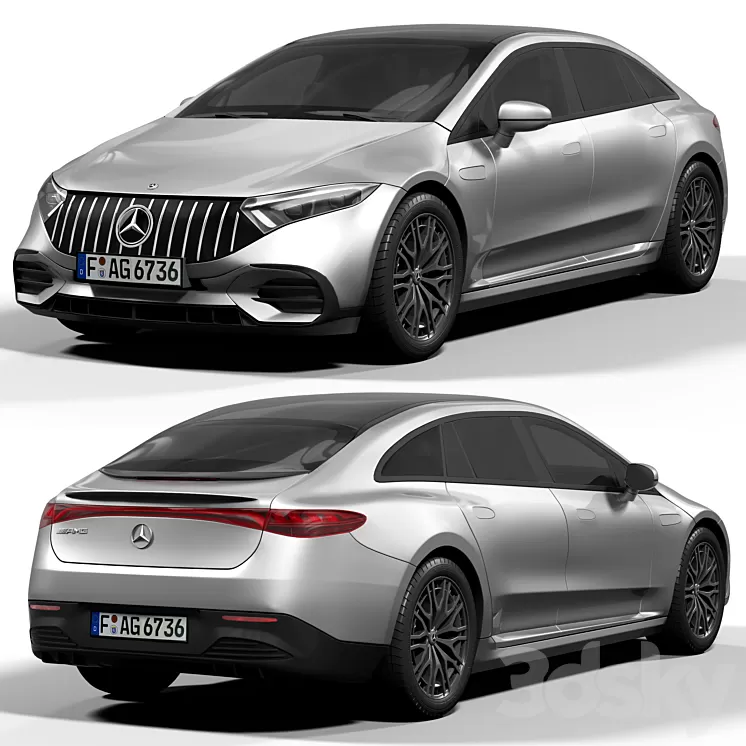 Mercedes-Benz-EQE_53_AMG 3D Model Free Download