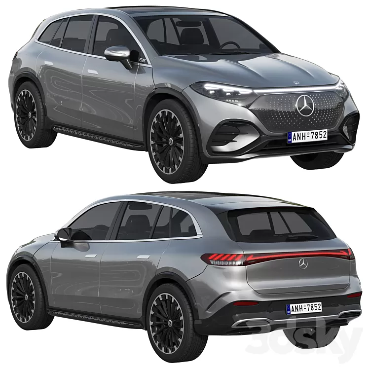 Mercedes-Benz EQS SUV 2023 3D Model Free Download