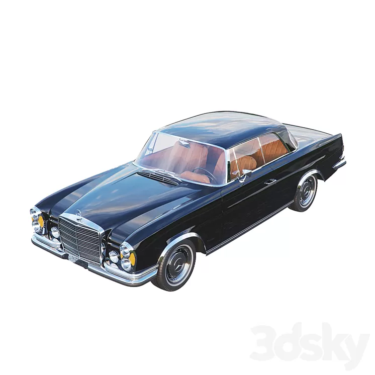 Mercedes – Benz SE280 3.5 Coupe 1970 3D Model