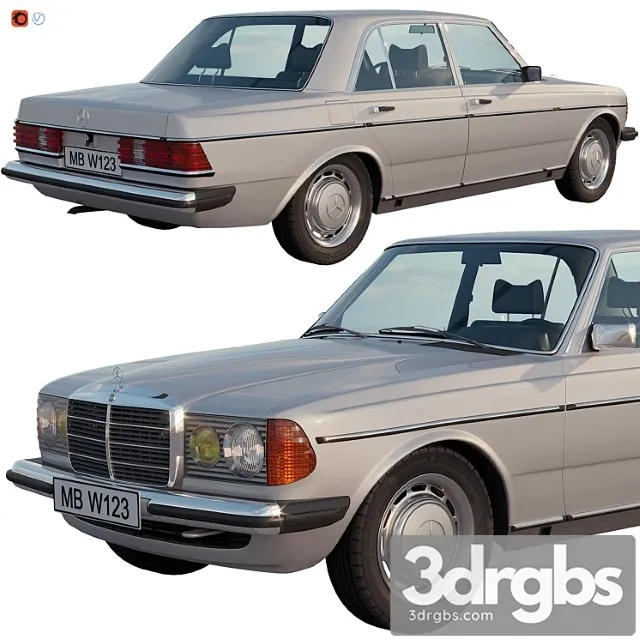 Mercedes Benz W123 1 3D Model Download