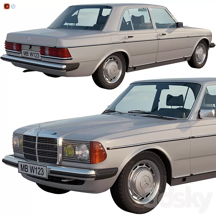 Mercedes benz W123 3D Model