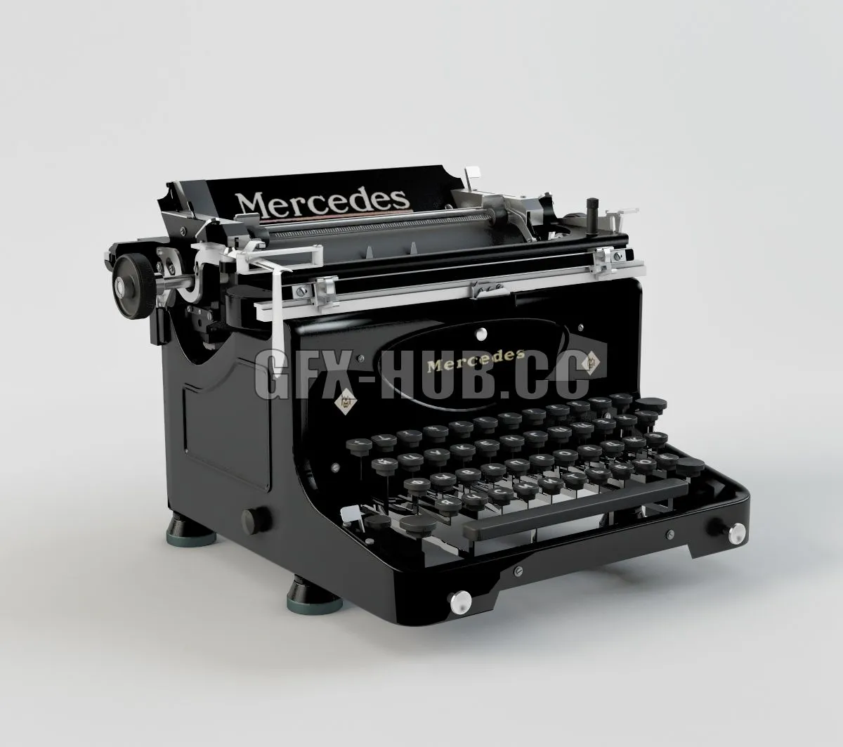 Mercedes Typewriter 3D Model Mercedes Typewriter 3D Model