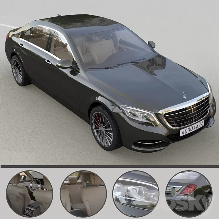 Mercedes W222 3D Model