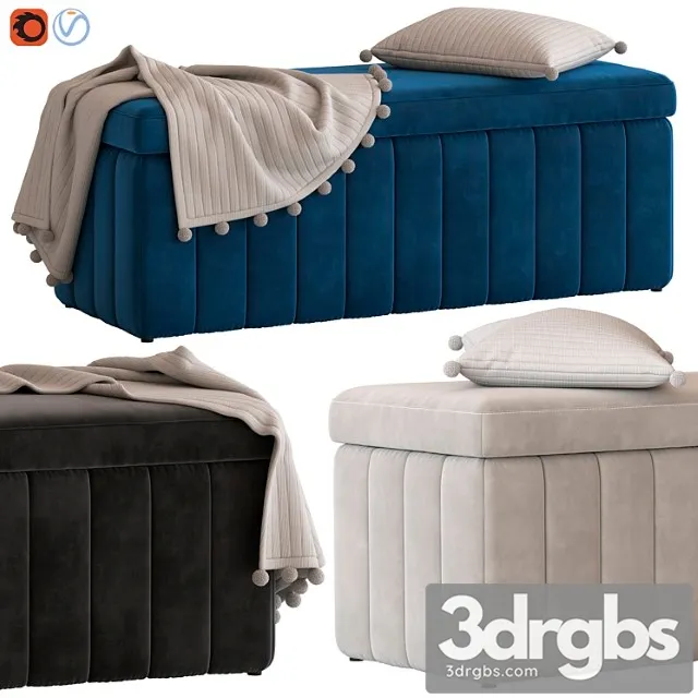 Mercer and reid kensington collection blanket box 2 3D Model Download