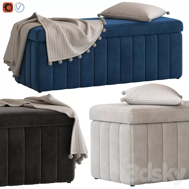 Mercer and Reid Kensington Collection Blanket Box 3D Model Mercer and Reid Kensington Collection Blanket Box 3D Model