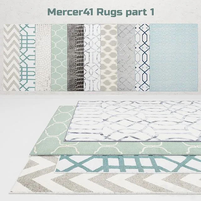 Mercer41 Rugs part 1 3D Model Mercer41 Rugs part 1 3D Model