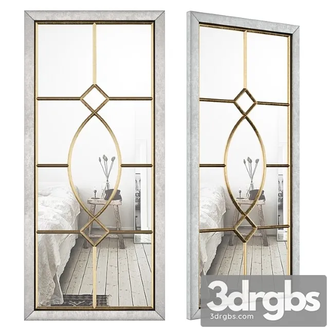 Mercersburg window wall accent mirror 3D Model Download