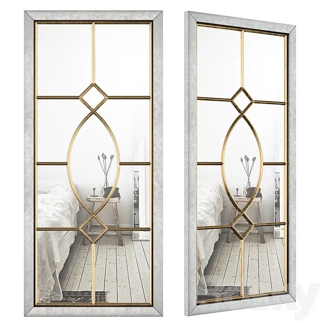 Mercersburg Window Wall Accent Mirror 3DModel