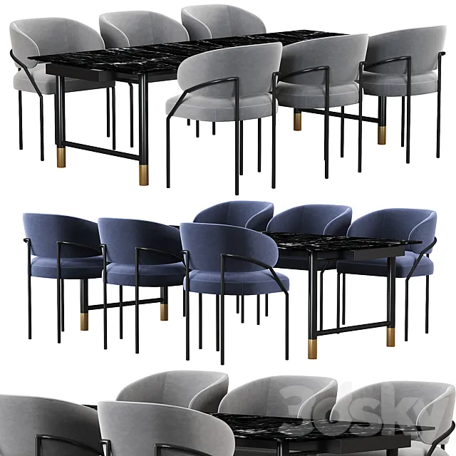 Meridian ISETTA dining table 3DModel Meridian ISETTA dining table 3DModel