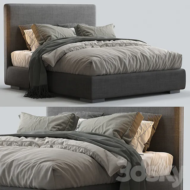 Meridiani Bed BARDO DUE 3DModel Meridiani Bed BARDO DUE 3DModel