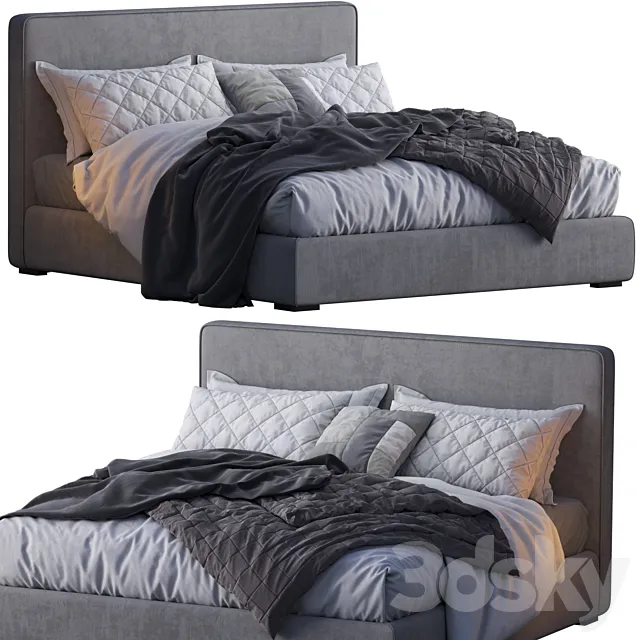 Meridiani Bed Stone Plus 3DModel Meridiani Bed Stone Plus 3DModel