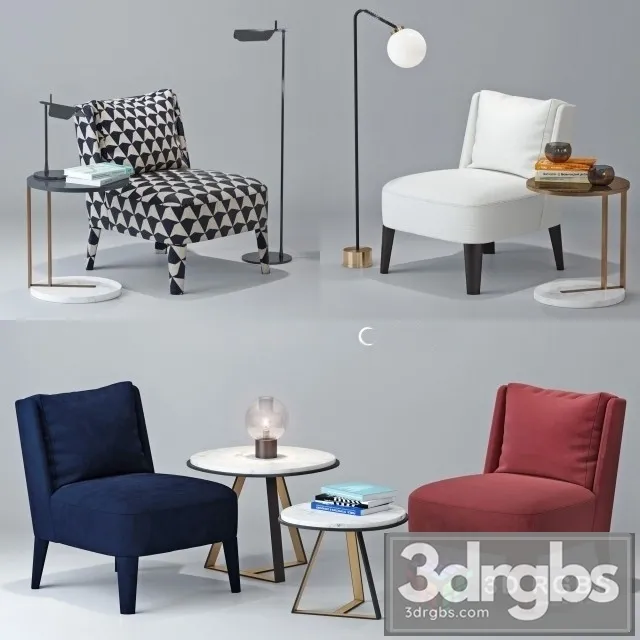 Meridiani Cecile Armchair 3D Model Download Meridiani Cecile Armchair 3D Model Download