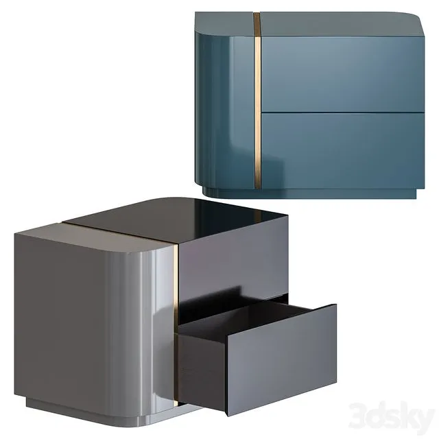 Meridiani Dimitri 70 Bedside Cabinet 3D Model Meridiani Dimitri 70 Bedside Cabinet 3D Model
