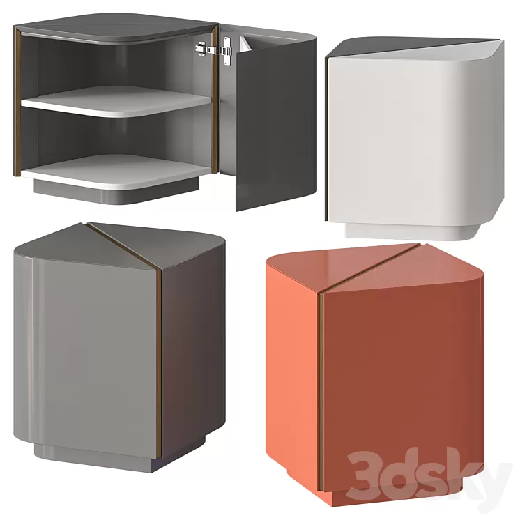 Meridiani Dimitri Bedside Table 3D Model