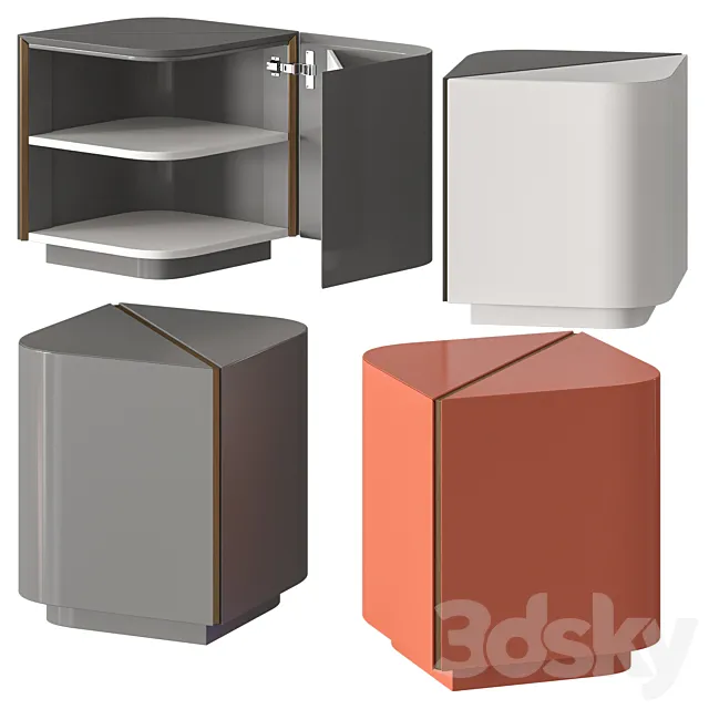 Meridiani Dimitri Bedside Table 3DModel Meridiani Dimitri Bedside Table 3DModel