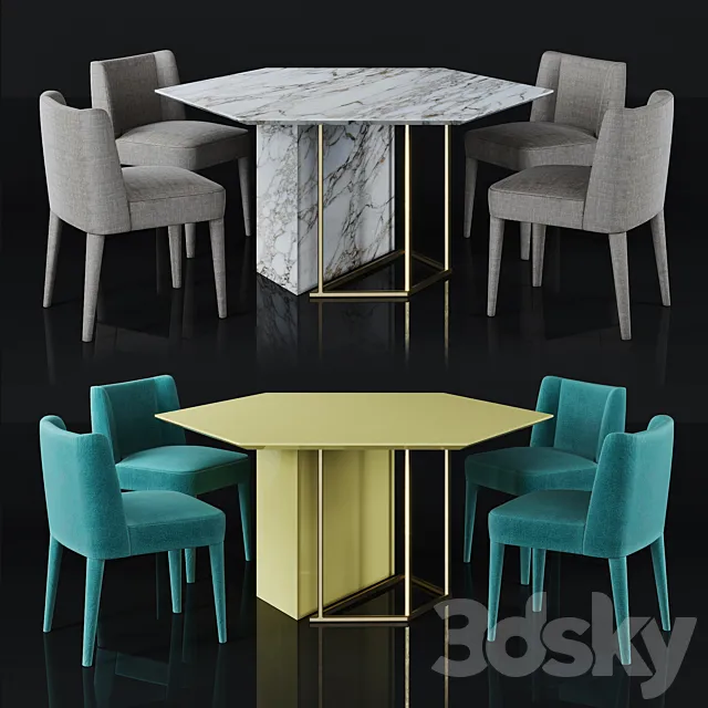 Meridiani Dining 2 3DModel