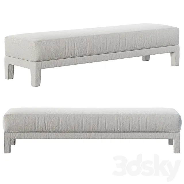 Meridiani Forrest Soft Bench 3D Model Meridiani Forrest Soft Bench 3D Model