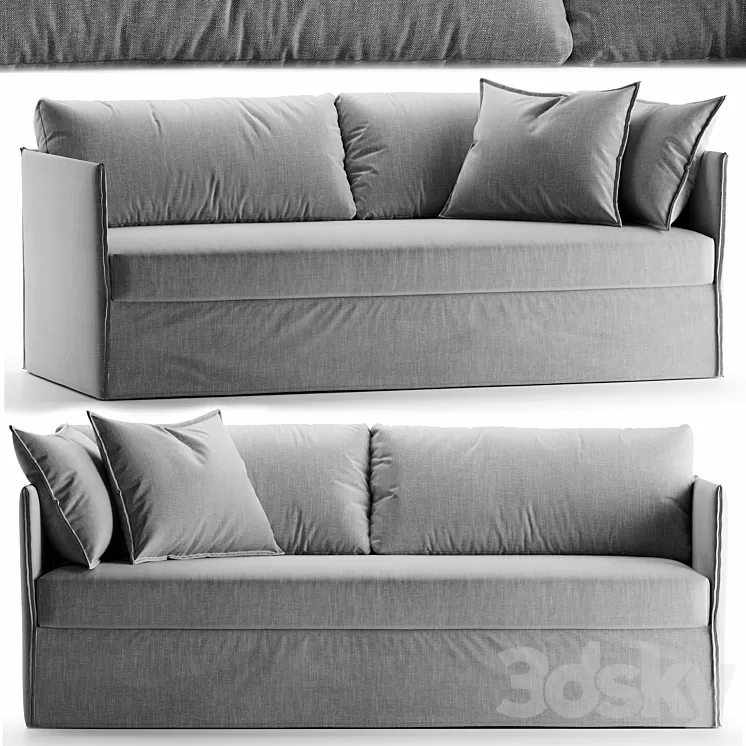 Meridiani Fox sofa 3D Model Free Download