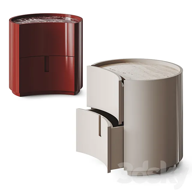 Meridiani Johnny Bedside Table 3D Model