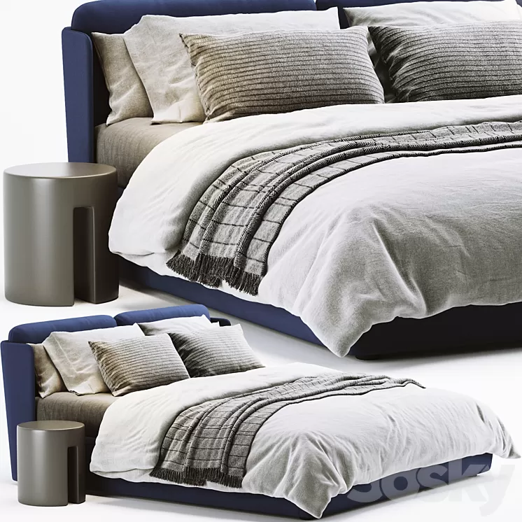 Meridiani Kira Bed 3D Model Meridiani Kira Bed 3D Model