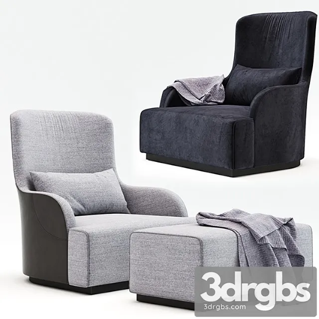 Meridiani liu kuoio bergere chair 3D Model Download Meridiani liu kuoio bergere chair 3D Model Download