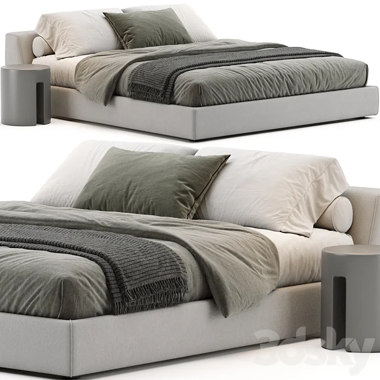 Meridiani Louis Bed 3D Model Free Download