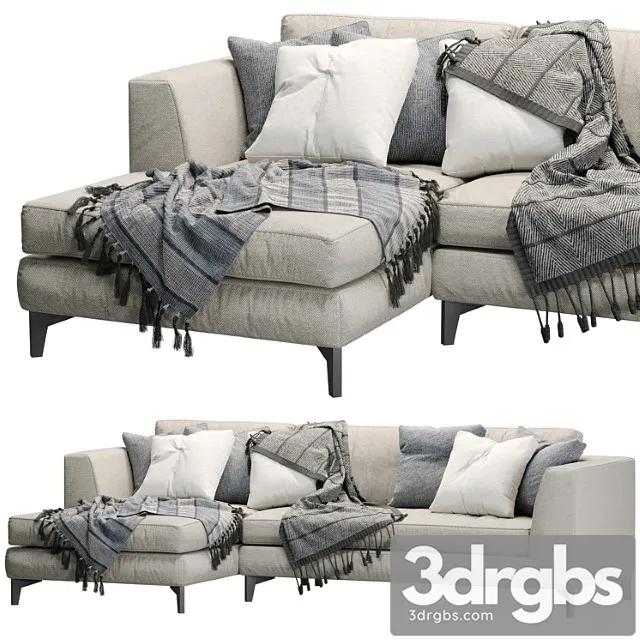 Meridiani louis up sofa 2 3D Model Download