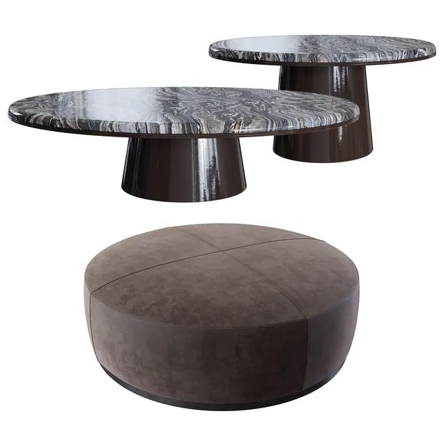 Meridiani Low Tables And Brons 3D Model Meridiani Low Tables And Brons 3D Model